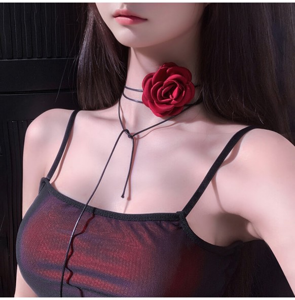 FEE ET MOI - Rose Flower Choker Necklace FEE ET MOI - Rose Flower Choker Necklace